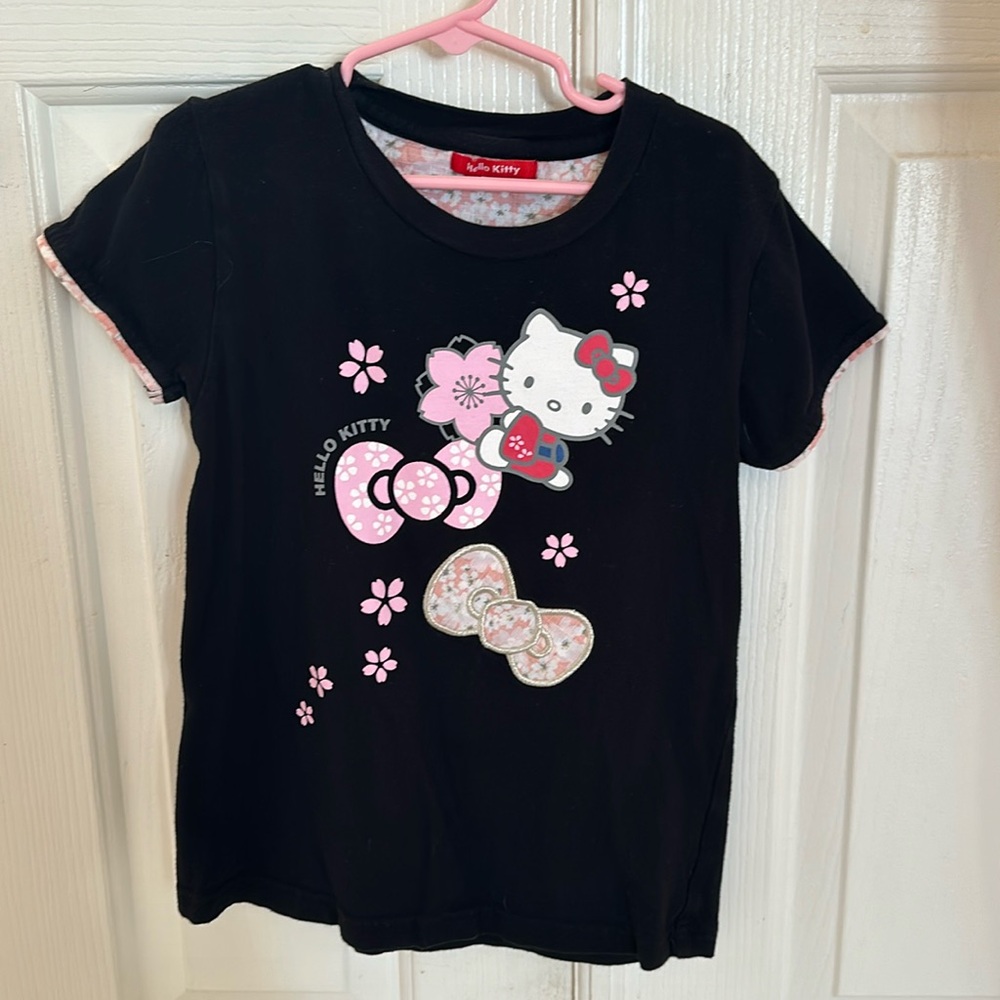 Hello Kitty then black girls t-shirt size medium US 8-10